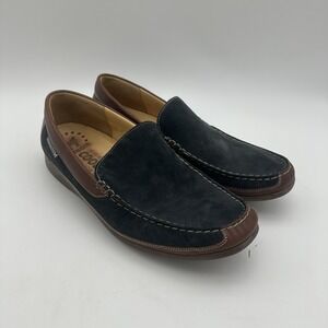 Mephisto Baduard‎ Loafers Mens 12 Blue Nubuck Leather Caoutchouc Slip-On Shoes